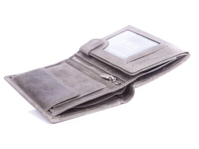 Szary portfel męski skórzany pionowy WILD RFID - obrazek 7