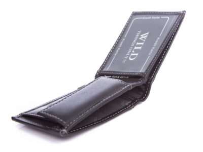 Mini portfel męski skórzany czarny RFID WILD - obrazek 4