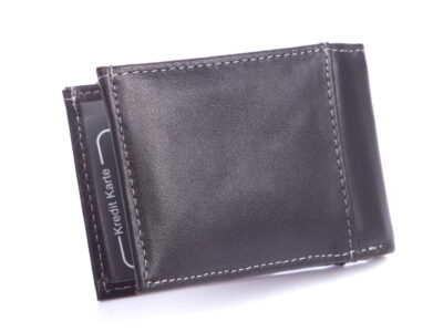 Mini portfel męski skórzany czarny RFID WILD - obrazek 2