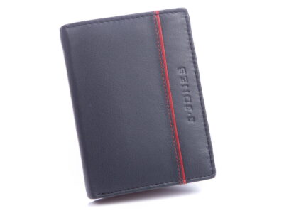 Granatowy portfel skórzany pionowy J Jones