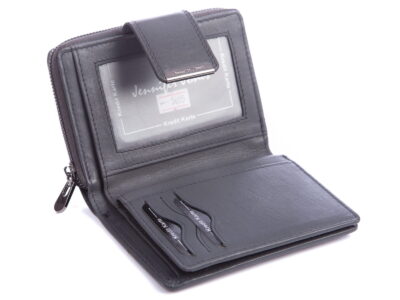 Portfel damski skórzany szary z pudełkiem Jennifer Jones - obrazek 4