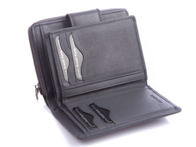 Portfel damski skórzany szary z pudełkiem Jennifer Jones - obrazek 5