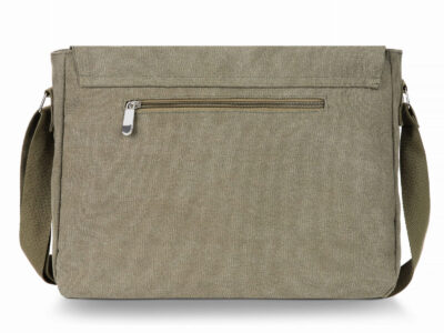Torba męska na ramię duża canvas A4 Khaki ZAGATTO - obrazek 2