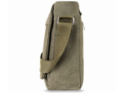 Torba męska na ramię duża canvas A4 Khaki ZAGATTO - obrazek 5