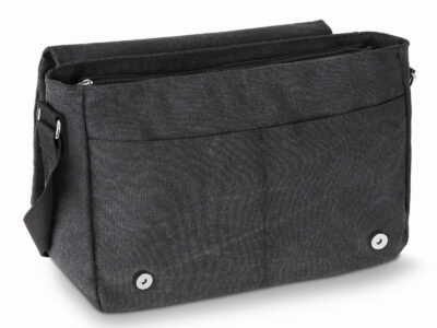 Torba męska na ramię duża canvas A4 Szara ZAGATTO - obrazek 5