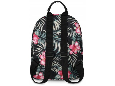 Damski plecak czarny w kwiaty średni Zagatto - obrazek 2