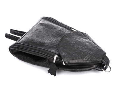 Plecak damski ze skóry naturalnej imitacja krokodyla czarny SERGEJ - obrazek 12