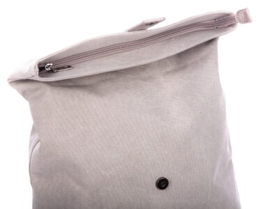 Plecak miejski elegancki płócienny A4 jasny szary Jennifer Jones - obrazek 7