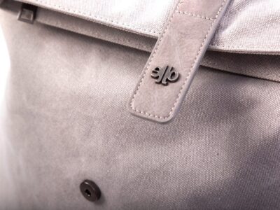 Plecak miejski elegancki płócienny A4 jasny szary Jennifer Jones - obrazek 8