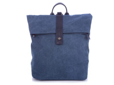 Plecak miejski elegancki płócienny A4 niebieski Jennifer Jones