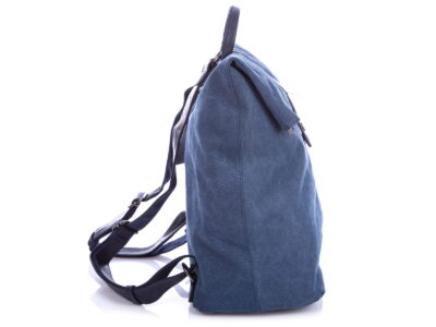 Plecak miejski elegancki płócienny A4 niebieski Jennifer Jones - obrazek 3