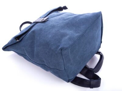 Plecak miejski elegancki płócienny A4 niebieski Jennifer Jones - obrazek 6