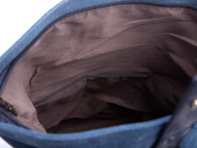 Plecak miejski elegancki płócienny A4 niebieski Jennifer Jones - obrazek 10