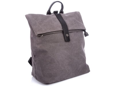 Plecak miejski elegancki płócienny A4 szary Jennifer Jones - obrazek 3
