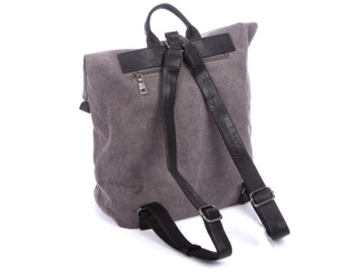 Plecak miejski elegancki płócienny A4 szary Jennifer Jones - obrazek 5