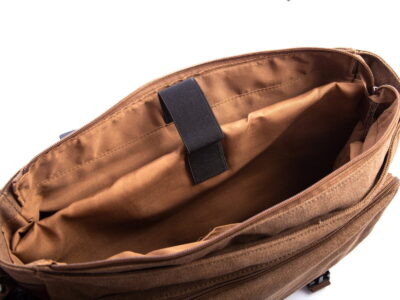 Duża płócienna torba męska A4 brązowa Vintage Zagatto - obrazek 6