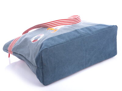 Torba plażowa duża w kolorze jeansowym Miss Beach - obrazek 8