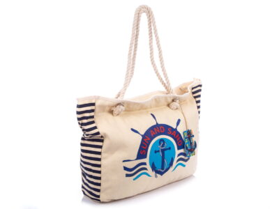 Torba na plażę pojemna beżowa Sun and Sand