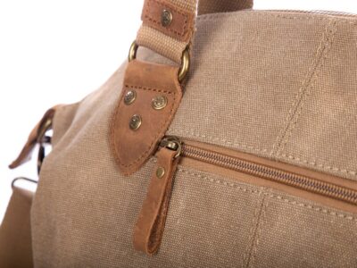 Torba damska średniej wielkości canvas + skóra naturalna, Harold's - obrazek 6