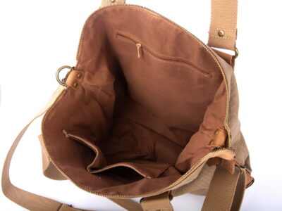 Torba damska średniej wielkości canvas + skóra naturalna, Harold's - obrazek 9