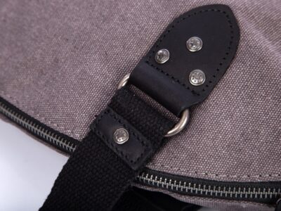 Torba damska średniej wielkości canvas + skóra naturalna, J Jones szara - obrazek 8