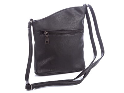 Nieduża wygodna listonoszka damska w kolorze czarnym - obrazek 4