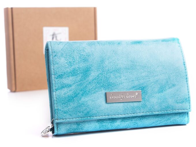 IMG_0007 Turkusowy portfel damski Jennifer jones 1103 z pudełkiem