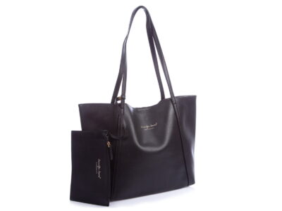 Shopperka damska czarna A4 z saszetką Jennifer Jones - obrazek 4