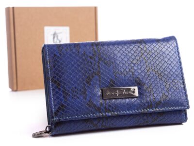 Granatowy węzowy portfel damski Jennifer Jones 1103