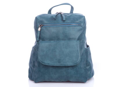 Miejski plecak damski ze skóry ekologicznej niebieski Jennifer Jones - obrazek 2