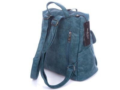 Miejski plecak damski ze skóry ekologicznej niebieski Jennifer Jones - obrazek 5