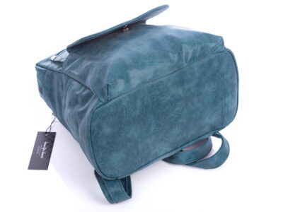 Miejski plecak damski ze skóry ekologicznej niebieski Jennifer Jones - obrazek 9