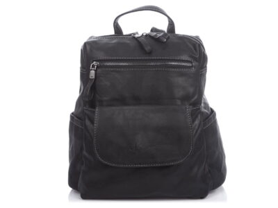 Miejski plecak damski ze skóry ekologicznej czarny Jennifer Jones - obrazek 2