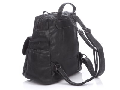 Miejski plecak damski ze skóry ekologicznej czarny Jennifer Jones - obrazek 5