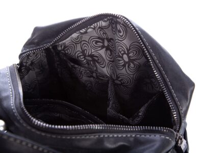 Miejski plecak damski ze skóry ekologicznej czarny Jennifer Jones - obrazek 9