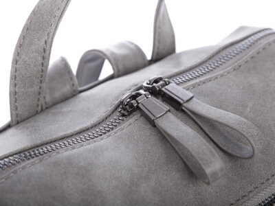 Miejski plecak damski ze skóry ekologicznej szary Jennifer Jones - obrazek 3