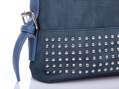 Granatowa torebka damska na ramię z ćwiekami Jennifer Jones - obrazek 4