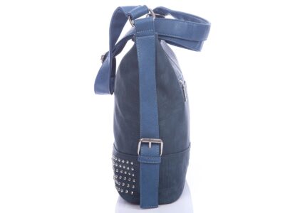 Granatowa torebka damska na ramię z ćwiekami Jennifer Jones - obrazek 5