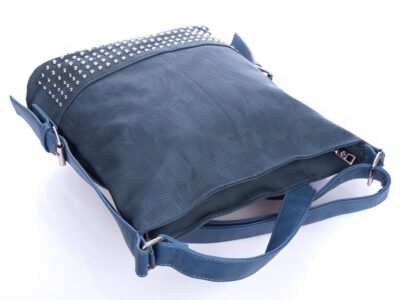 Granatowa torebka damska na ramię z ćwiekami Jennifer Jones - obrazek 6