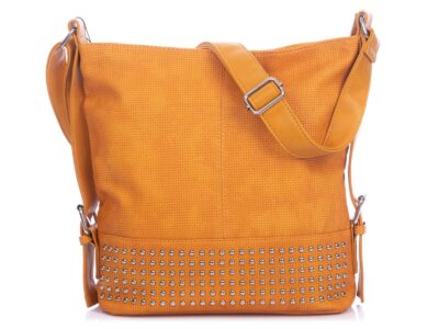 Żółta torebka damska z ćwiekami Jennifer Jones