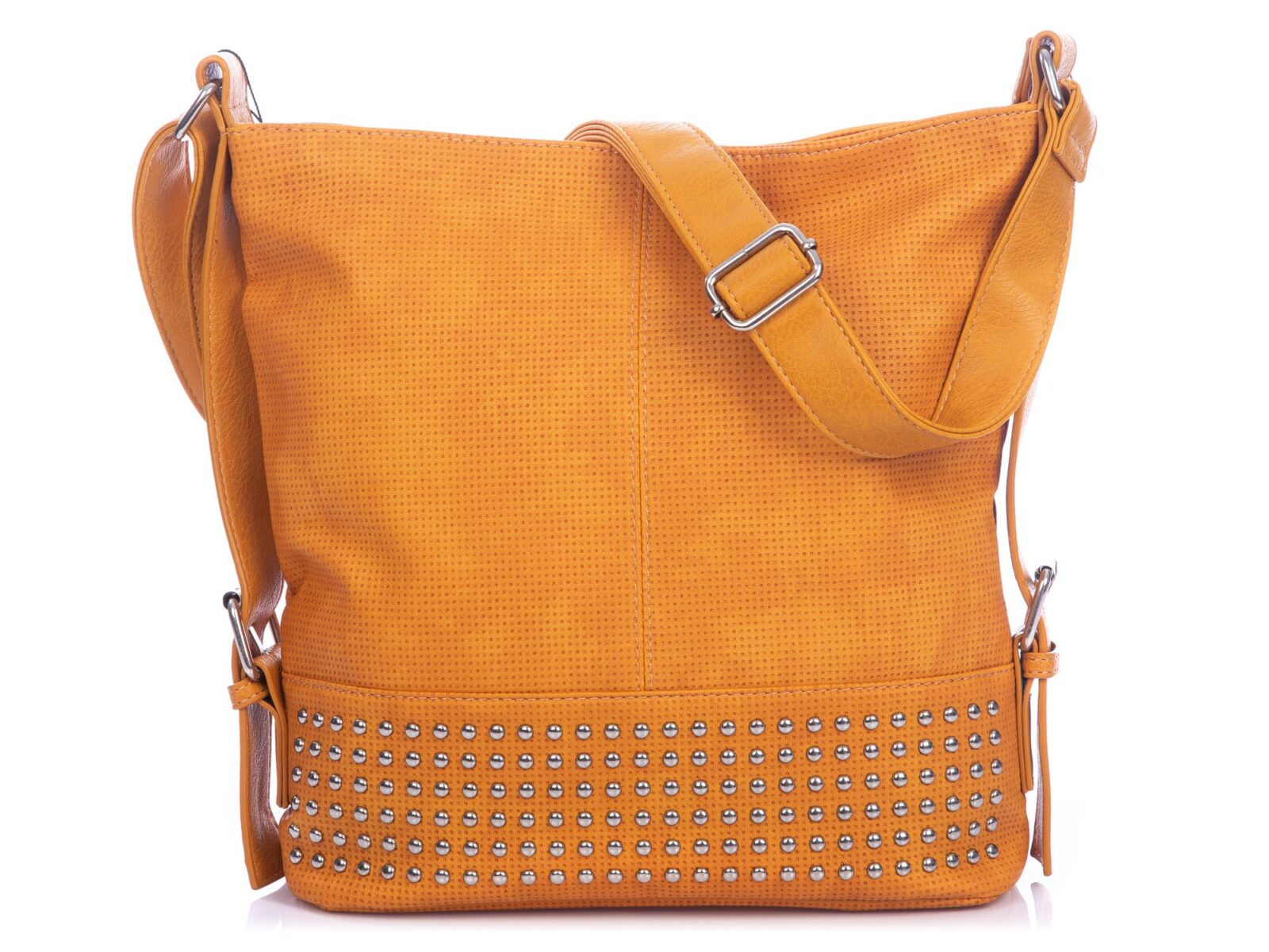 Żółta torebka damska z ćwiekami Jennifer Jones