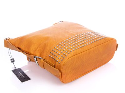 Żółta torebka damska na ramię z ćwiekami Jennifer Jones - obrazek 7