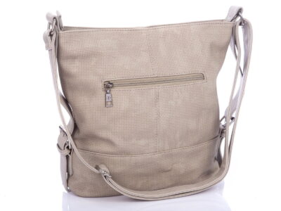 Jasnoszara torebka damska na ramię z ćwiekami Jennifer Jones - obrazek 7