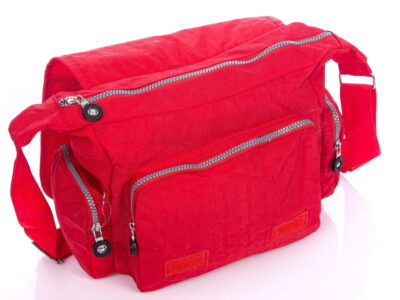 Torebka damska czerwona bardzo lekka wykonana z kreszu Bag Street - obrazek 5