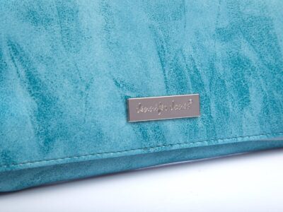 Poziomy duży portfel damski Jennifer Jones turkusowy - obrazek 2