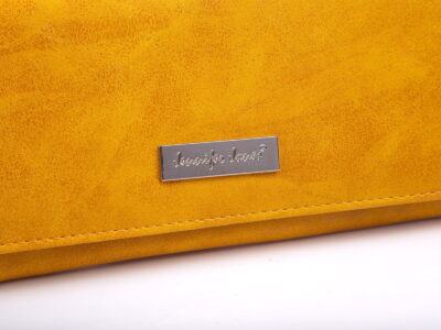 Poziomy duży portfel damski Jennifer Jones żółty - obrazek 2