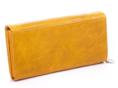 Poziomy duży portfel damski Jennifer Jones żółty - obrazek 3