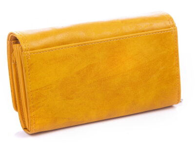 Duży portfel damski z miękkiej eko-skóry żółty Jennifer Jones - obrazek 6
