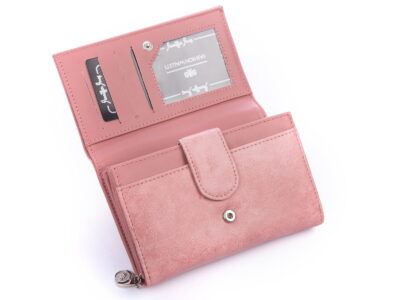 Portmonetka damska w kolorze jasnoróżowym eko skóra Jennifer Jones - obrazek 4