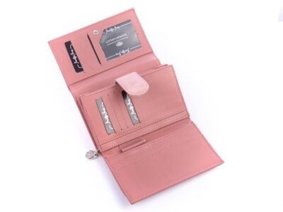 Portmonetka damska w kolorze jasnoróżowym eko skóra Jennifer Jones - obrazek 5